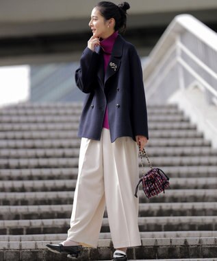 組曲 ツイードMINIドロスト バッグ ネイビー系7