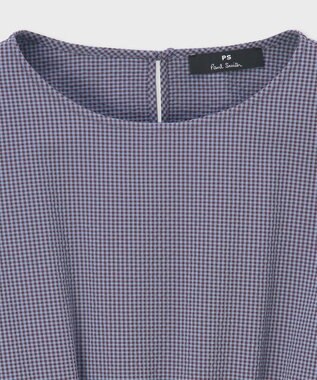 Paul Smith 【洗える】シアサッカー ワンピース グレイッシュブルー