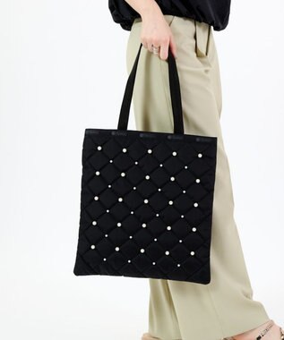 LeSportsac LG EMERALD TOTE W/ PEARLS/ミッドナイトパール ミッドナイトパール