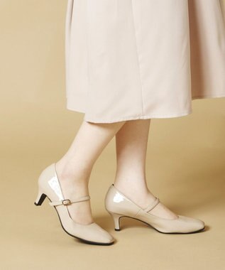 Dominic3 晴雨兼用 メリージェーン レザーパンプス ブラック