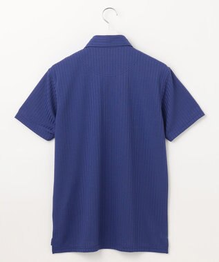 23区GOLF 【MEN】【吸水速乾/UVカット】サッカージャージーポロシャツ ダルブルー系