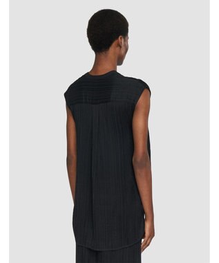 JOSEPH プリーツジャガード　ブラウス Black