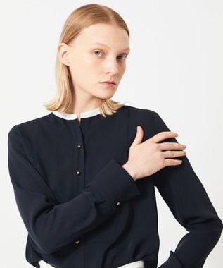 BEIGE， 【WEB限定・S-size】ZEKOLVA / ブラウス Navy