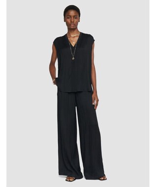 JOSEPH プリーツジャガード　ブラウス Black