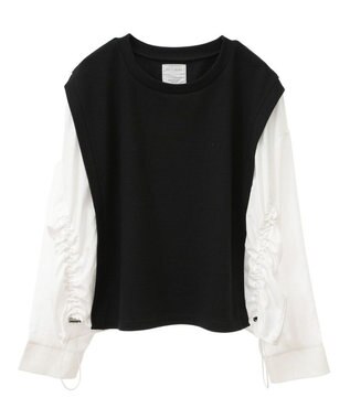 Green Parks リップルドッキングシャーリングプルオーバー Off White