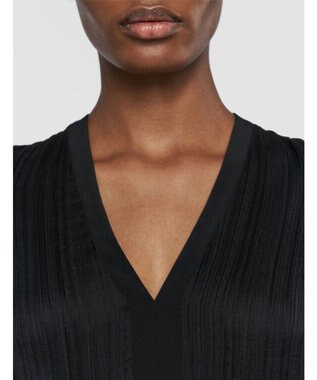 JOSEPH プリーツジャガード　ブラウス Black