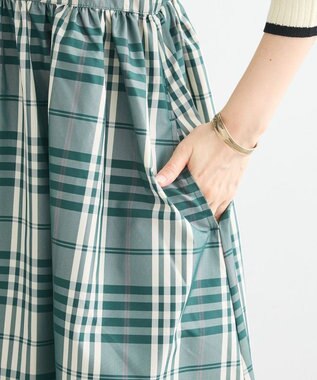 Green Parks ・ＳＵＧＡＲ　ＳＰＯＯＮ　チェックギャザーワンピース Green