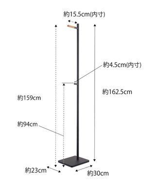 tower エントランスコートハンガー タワー ブラック ブラック