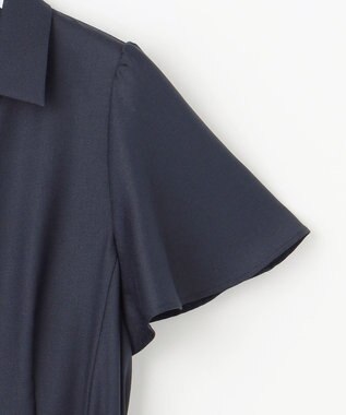 ANY SIS S 【接触冷感・UVカット・速乾】スムージーポリエステル シャツワンピース ネイビー