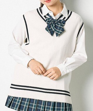  【SCHOOLITEM】ラインスクールニットベスト