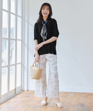 Tiaclasse 【洗える】サラサラUVシアーニットドルマントップス ブラック