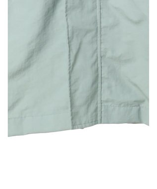 Green Parks フーデットロングコート Blue Green