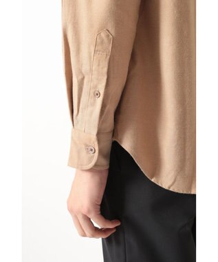 DAKS カシミヤタッチコットンシャツ キャメル