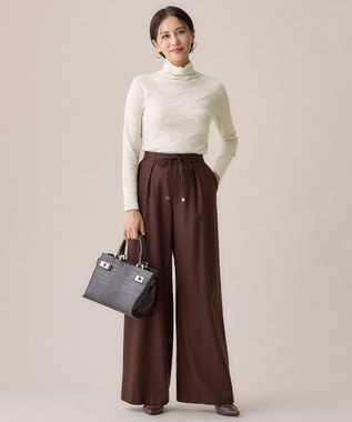 自由区 L 【洗える】ベアフライスボトルネック カットソー ベージュ系