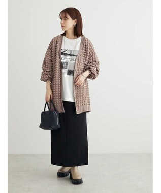 Green Parks ・ＲＡＹ　ＣＡＳＳＩＮ　ポップコーンカーディガン Gray Beige