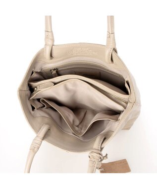 UNBILLION アトランタ ATLANTA / 牛革ハトメあおりトートS グレージュ