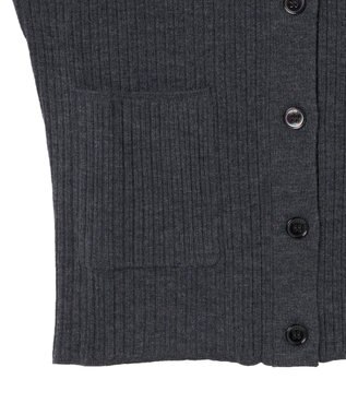 JOSEPH 【洗える】メリノリブ　カーディガン Smoke