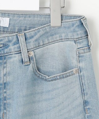 J.PRESS LADIES 【洗える】BASIC STRETCH DENIM ワイド ストレート デニム ブリーチ系