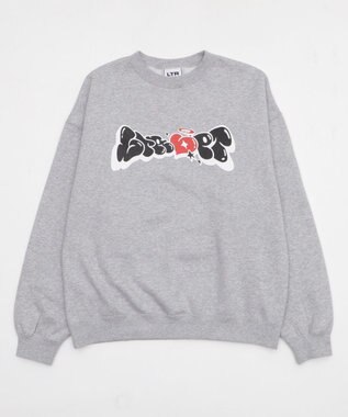 WEGO 【ユニセックス着用ITEM/MLサイズ展開】ハートモチーフプルオーバー 杢グレー