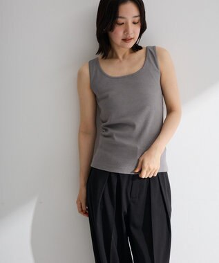 Green Parks 機能付テレコリブタンクトップⅡ Gray