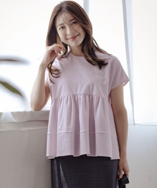 組曲 ツイルジャージーティアード カットソー ピンク系