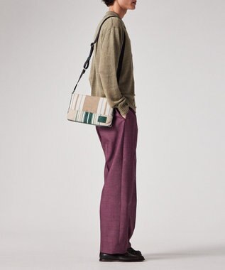 Paul Smith ウーブンストライプ ミニショルダーバッグ グリーン