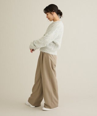 CRAFT STANDARD BOUTIQUE シャーリングスリーブニットプルオーバー Oatmeal