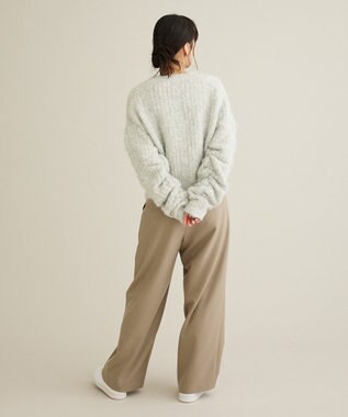 CRAFT STANDARD BOUTIQUE シャーリングスリーブニットプルオーバー Oatmeal