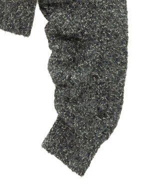 CRAFT STANDARD BOUTIQUE シャーリングスリーブニットプルオーバー Charcoal Gray