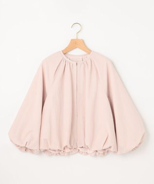 組曲 【洗える】サッカーストレッチ ブルゾン ローズ系