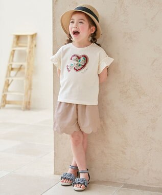 ANY KIDS 水陸両用 柄が浮き出る ショートパンツ ベージュ