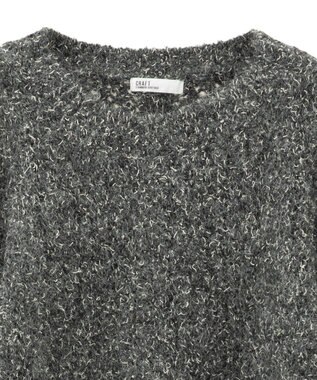 CRAFT STANDARD BOUTIQUE シャーリングスリーブニットプルオーバー Charcoal Gray