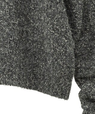 CRAFT STANDARD BOUTIQUE シャーリングスリーブニットプルオーバー Charcoal Gray
