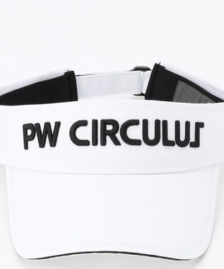 PW CIRCULUS 【UNISEX】3D刺繍 ベーシックサンバイザー ゴルフ ホワイト系