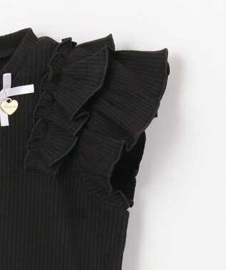 ANY KIDS チェック ドッキングワンピース ブラック