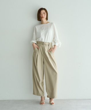 YECCA VECCA 2wayボリューム袖ブラウス Off White