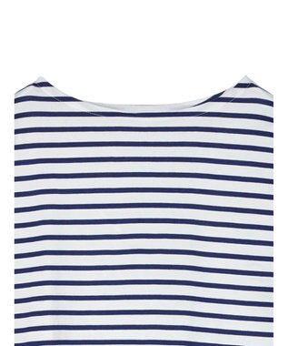 Green Parks ラウンドボーダーリラックスプルオーバー Blue