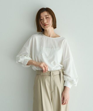 YECCA VECCA 2wayボリューム袖ブラウス Off White