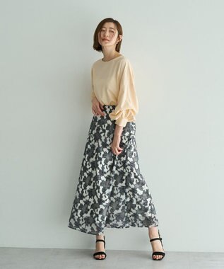 YECCA VECCA 2wayボリューム袖ブラウス Pink Beige