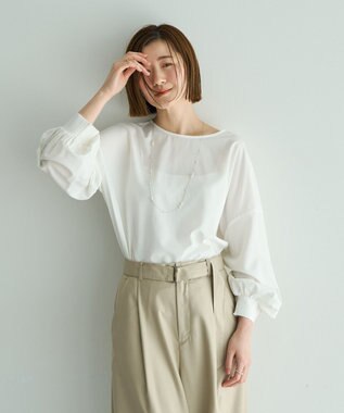 YECCA VECCA 2wayボリューム袖ブラウス Off White
