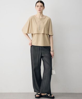 ICB L 【WEB限定カラーあり】マットスキューバ ケープデザインカットソー ベージュ