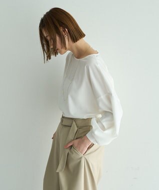 YECCA VECCA 2wayボリューム袖ブラウス Off White