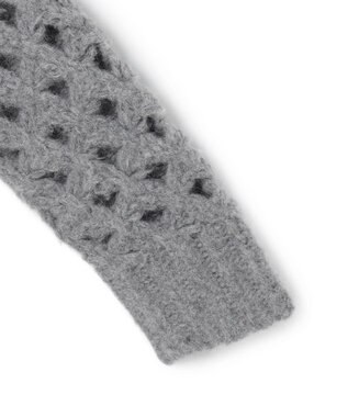 BEIGE， KOKOMO / ウールアルパカメッシュニットパーカー Md.Gray