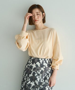 YECCA VECCA 2wayボリューム袖ブラウス Pink Beige