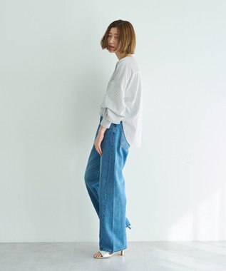 YECCA VECCA 2wayボリューム袖ブラウス Stripe