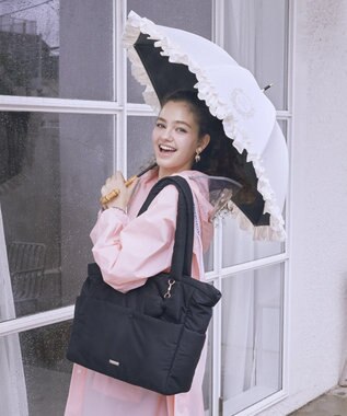 Maison de FLEUR 撥水加工パファーキャリーオントートバッグ Black