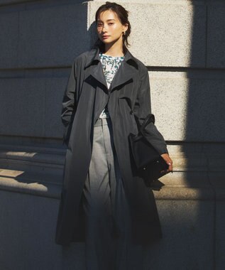 23区 L 【セットアップ対応/洗える】スラブツイードストレッチ ワイド パンツ グレー系