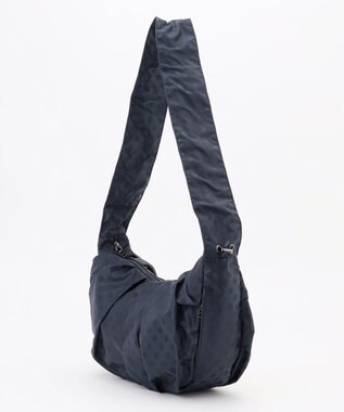 Y'SACCS ドットジャカードショルダーバッグ ネイビー