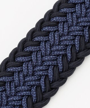 JOSEPH ABBOUD 【キングサイズ・イタリア素材・ストレッチ・日本製】メランジヘリンボーンベルト ネイビー系