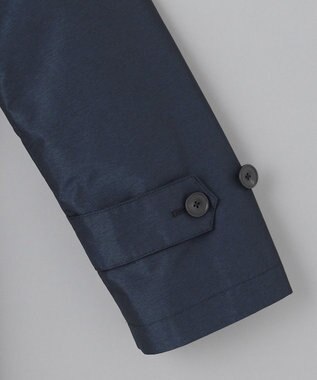 GOTAIRIKU メランジシャンブレー ステンカラーコート ネイビー系